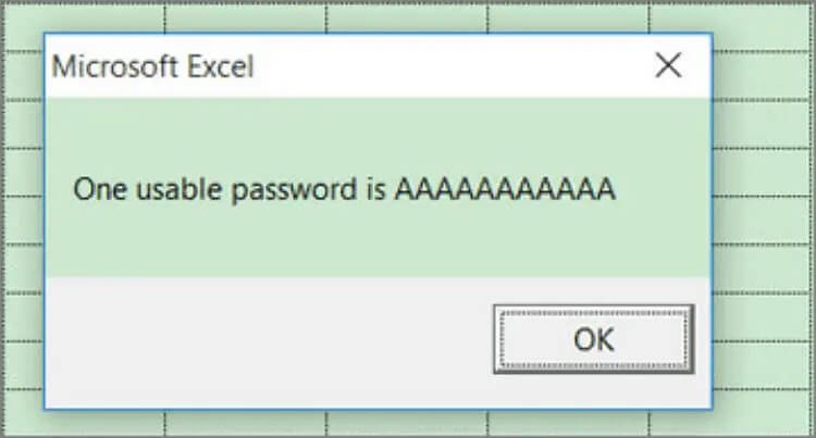 craquer le mot de passe du fichier excel code vba