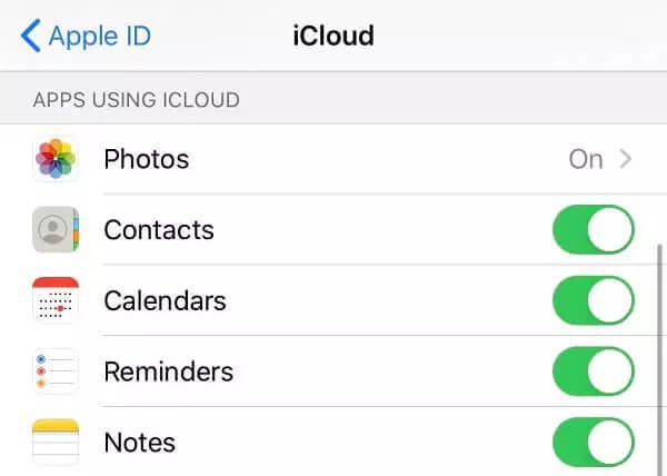 aplicações usando o icloud é sincronizado com o icloud