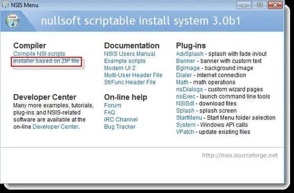 ignora i file zip password usando nsis