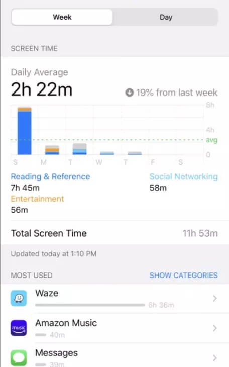 check app usage on iphone