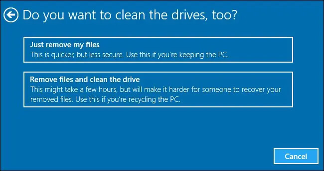 do you want to clean the drives
