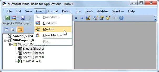 Fügen Sie ein Modul in VBA ein, um den Schutz einer Excel-Datei ohne Kennwort aufzuheben