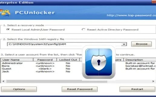 PCUnlocker レビュー。失われたWindowsのパスワードを簡単にリセットする