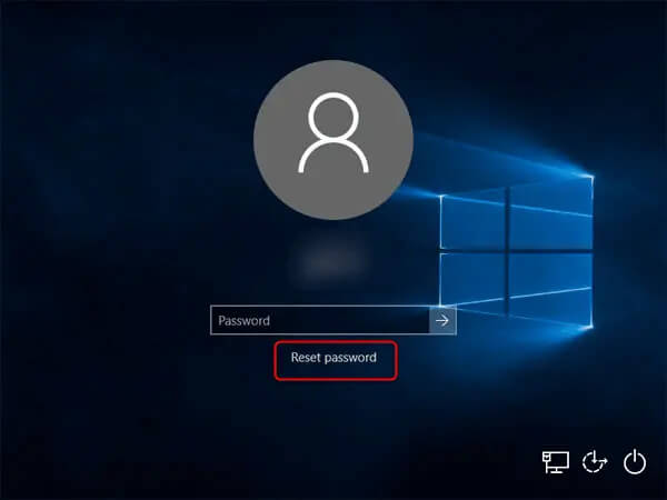 Windows 10のパスワード再設定リンク