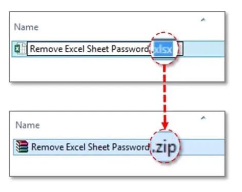 how to open password protected excel file modifying file extension