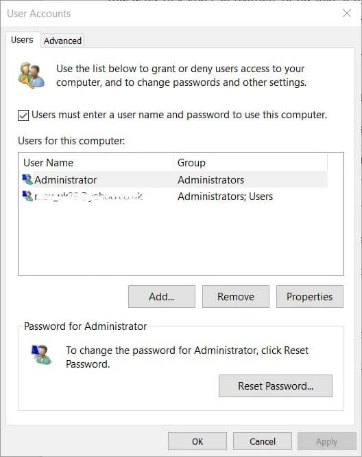 Comment désactiver un mot de passe de Windows 10 avec Netplwiz ?