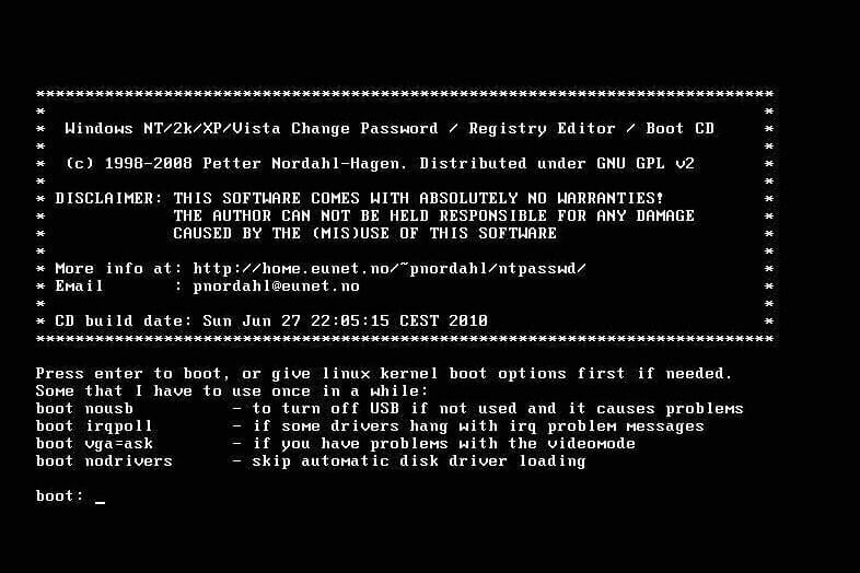 offline nt passwort registry editor passwort wiederherstellung