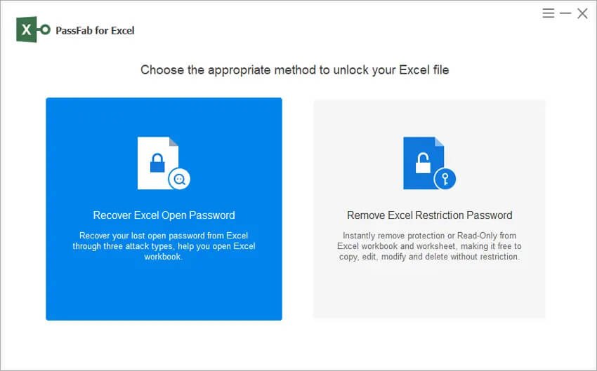 passfab สำหรับ excel