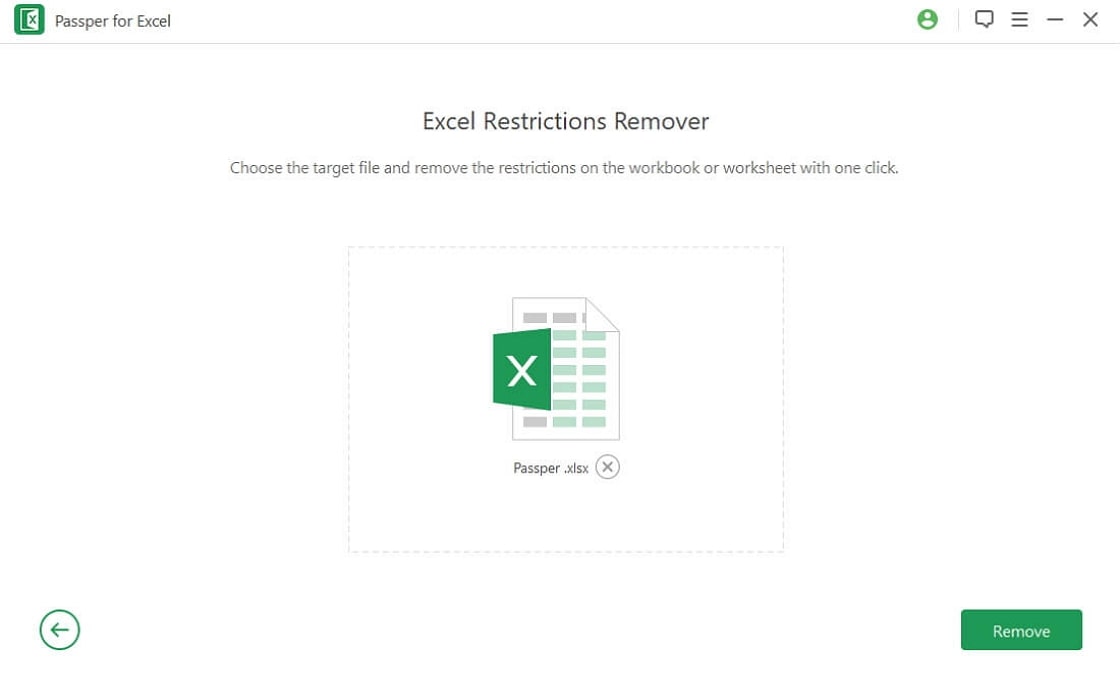 Selezionate il file Excel con la password protetta