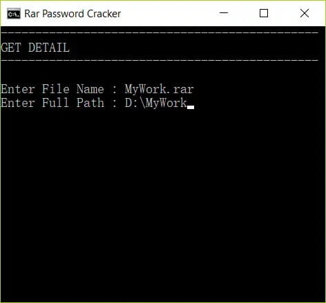 cmdを使用してrarのパスワードを削除する